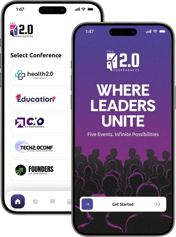 Conference App Screen Two: Where Leaders Unite